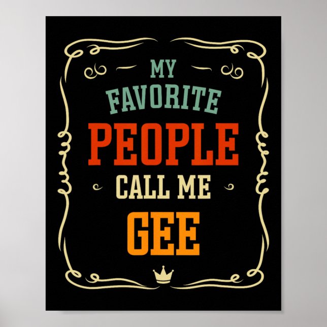 Affiche Mes personnes préférées m'appellent Gee Fête des p (Devant)