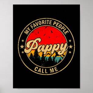 Affiche Mes personnes préférées m'appellent Pappy Retro po