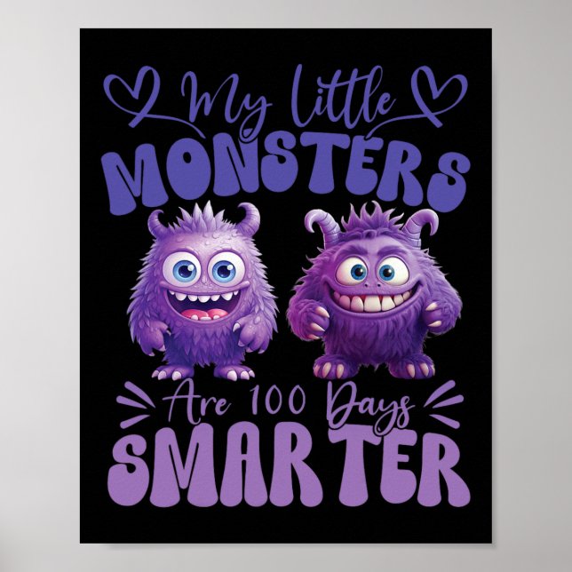 Affiche Mes Petits Monstres Sont 100 Jours Plus Smarter Fl (Devant)
