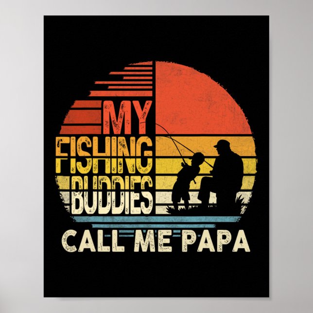 Affiche Mes potes de pêche m'appellent Papa Shirt Fête des (Devant)