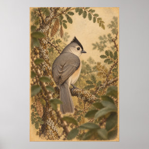 Affiche Mésange à crête noire – Vallée inférieure du Rio G