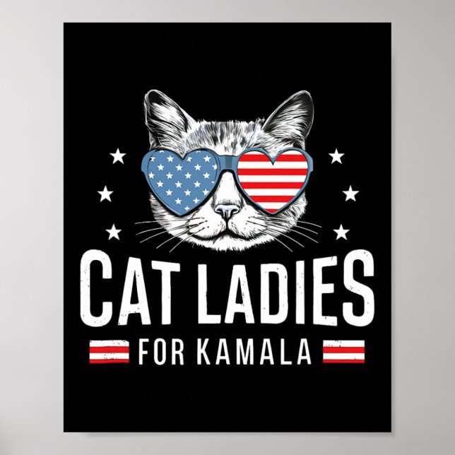 Affiche Mesdames Pour Kamala Harris Démocratie Voter Blue  (Devant)