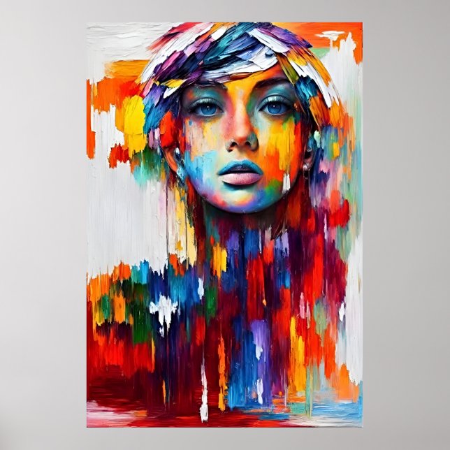 Affiche Mesmerizing Girl Portrait de l'élégance (Devant)