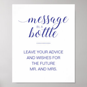 Affiche Message Bleu Marine Dans Une Bouteille Conseils Po