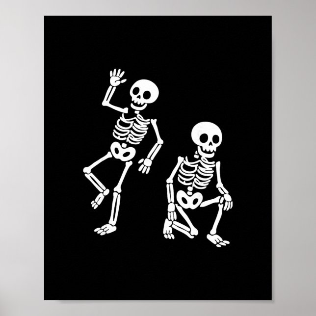 Affiche Message caché subtil anti Trump Squelette dansant  (Devant)