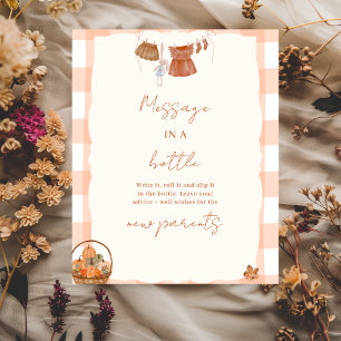 Affiche Message d'amour dans une enseigne Baby shower bout