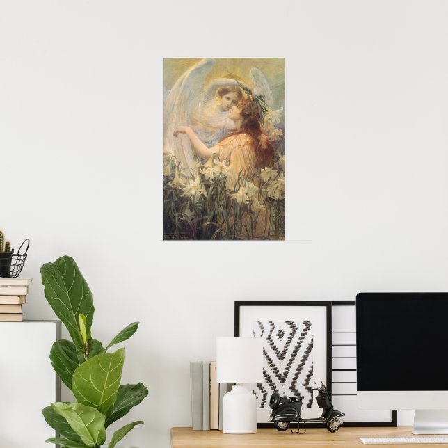 Affiche Message d'Angel de George Swinstead, Art Vintage (Bureau à domicile)