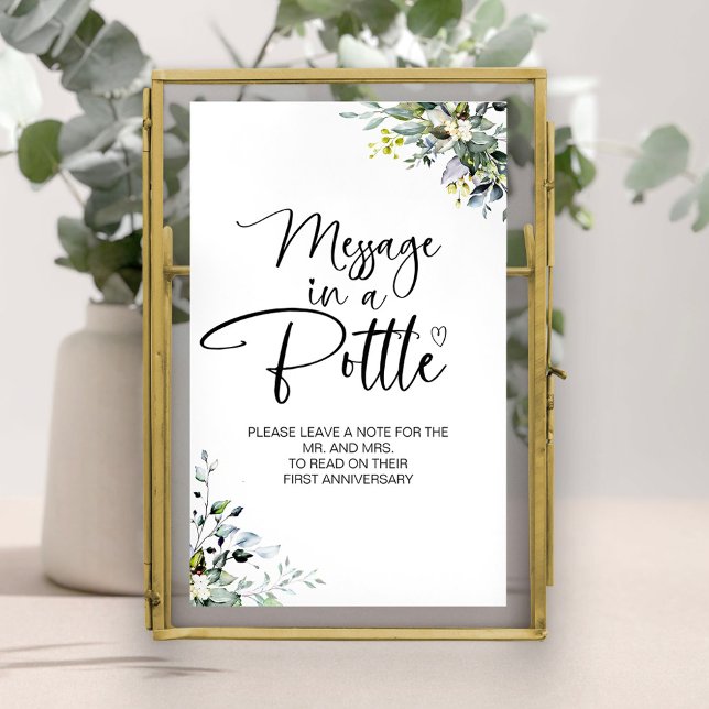 Affiche Message dans une bouteille Mariage panneau du livr (Créateur téléchargé)