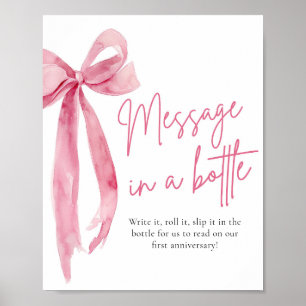 Affiche Message De Bow Rose Vive Dans Un Jeu De Signes De