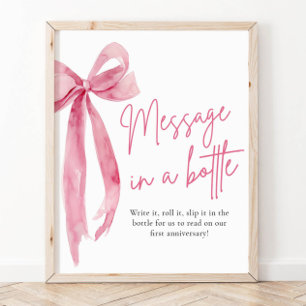 Affiche Message De Bow Rose Vive Dans Un Jeu De Signes De 