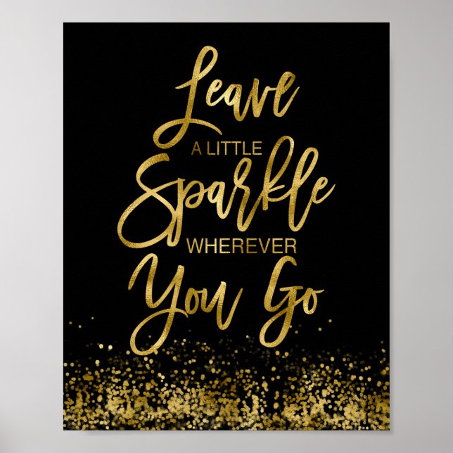 Affiche Message de motivation Laissez une petite étincelle (Devant)