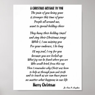 AFFICHE MESSAGE DE NOËL POUR UN PROCHE INCARCÉRÉ