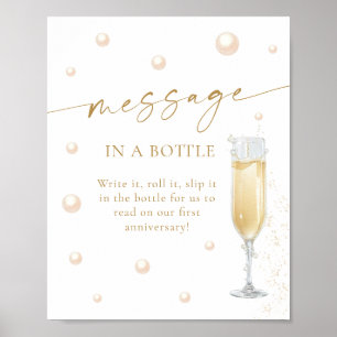 Affiche Message de Pearl Prosecco pour la Mariée dans une 