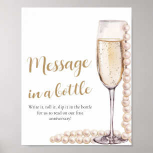 Affiche Message de perles et de poursuites dans un jeu de