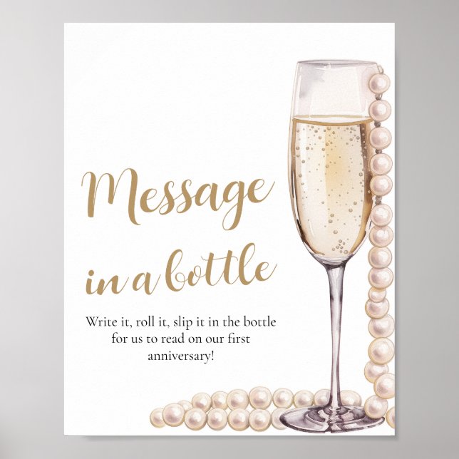 Affiche Message de perles et de poursuites dans un jeu de  (Devant)