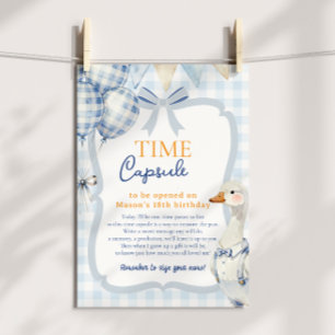 Affiche Message de premier anniversaire de capsule tempore