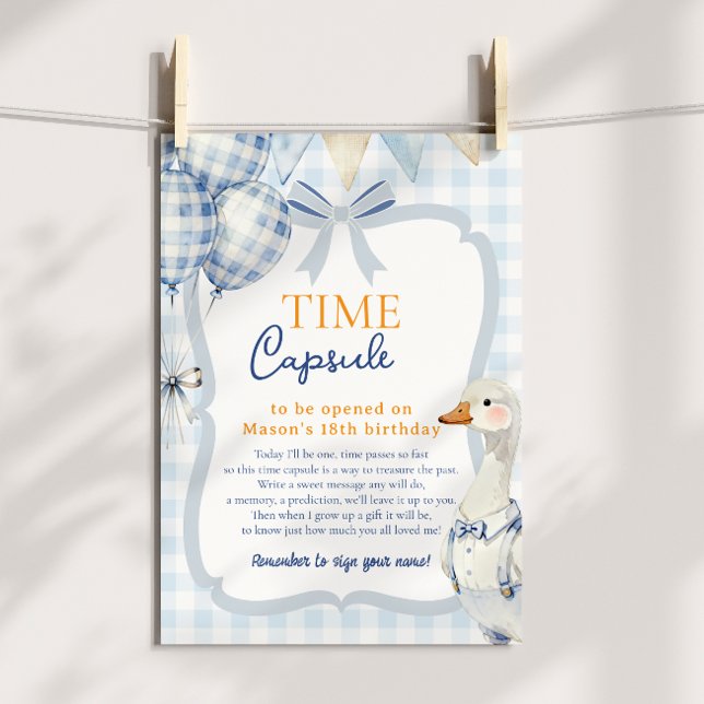 Affiche Message de premier anniversaire de capsule tempore (Créateur téléchargé)