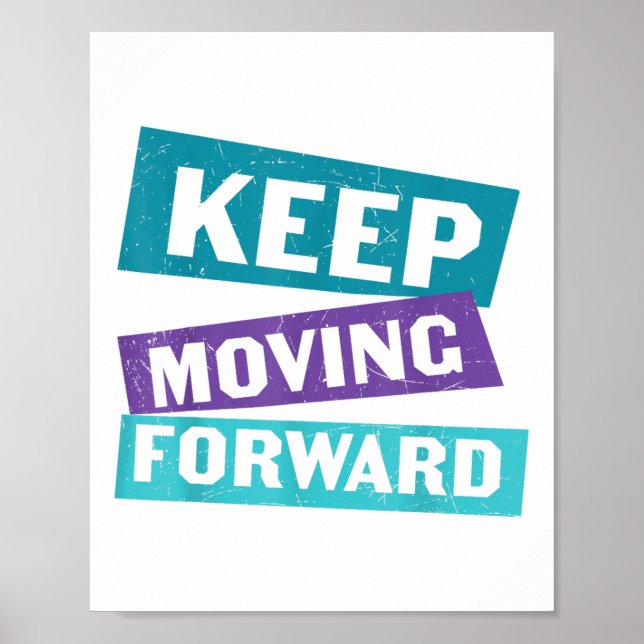 Affiche Message de santé mentale : Continuez d'avancer  (Devant)