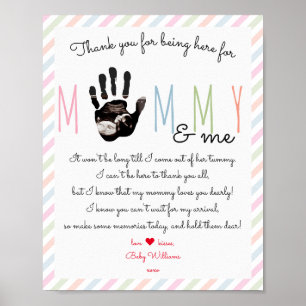 Affiche Message du panneau Baby shower Bump Ultrasound