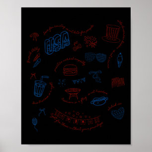 Affiche Message Libéral Subtil Du 4 Juillet Résister Trump