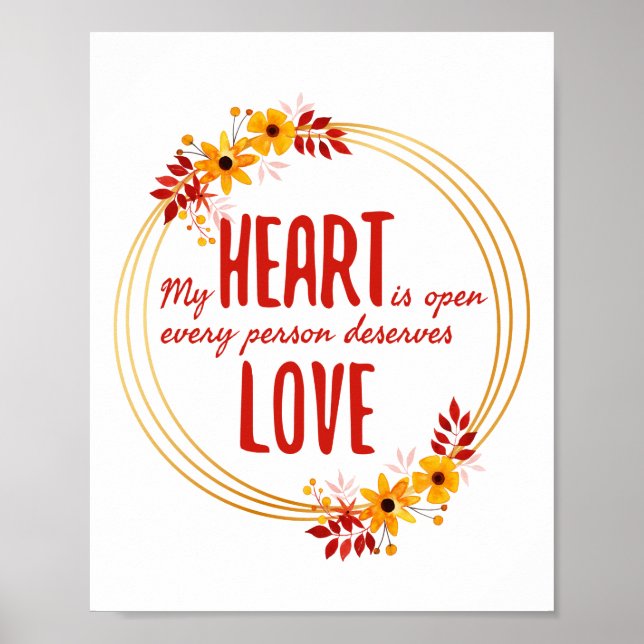 Affiche message positif pour l'amour de soi et le succès (Devant)