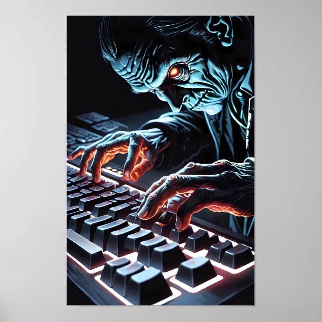 Affiche Messager des morts - Art d'horreur de Ken Gage (Devant)