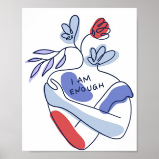 Affiche Messages de mouvement de positivité du corps