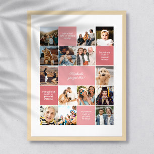 Affiche Messages personnalisés de confort inspiré et 14 ph