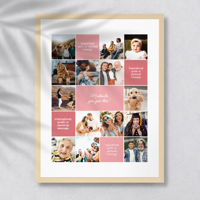 Affiche Messages personnalisés de confort inspiré et 14 ph (Créateur téléchargé)