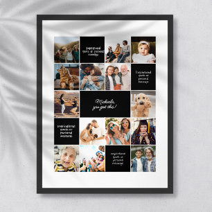 Affiche Messages personnalisés de confort inspiré et 14 ph