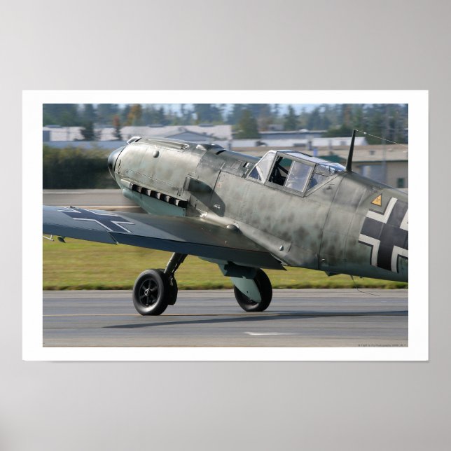 Affiche Messerschmitt Bf-109E-3 Emil (Devant)