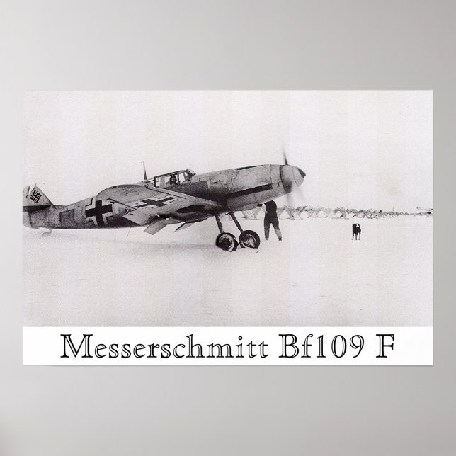 Affiche Messerschmitt Bf-109F (Devant)