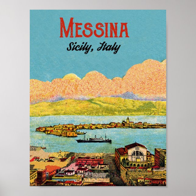 Affiche Messine, Sicile, Italie (Devant)