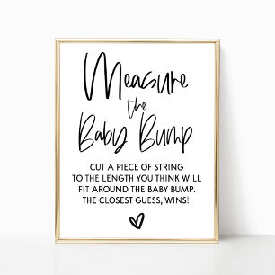 Affiche Mesurer Le Baby shower Bump Bump Jeu Signal