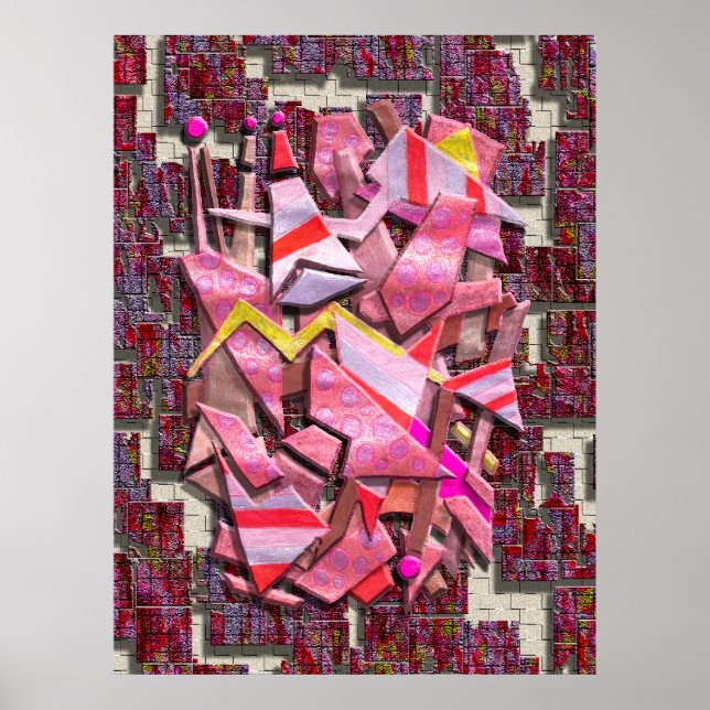 Affiche Métal à ferraille coloré (Devant)