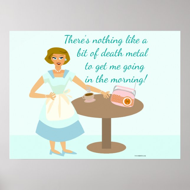 Affiche Métal de mort femme au foyer (Devant)