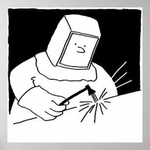 Affiche Métal de tôle de soudure forgeron ou soudeur