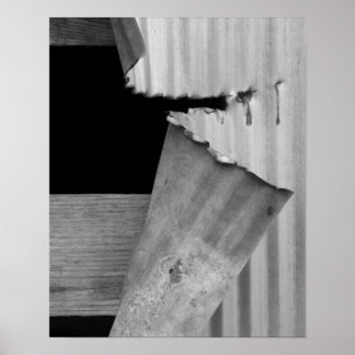 Affiche Métal découpé noir et blanc