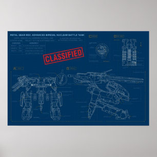 Affiche Métal Gear Solid Rex Blueprints