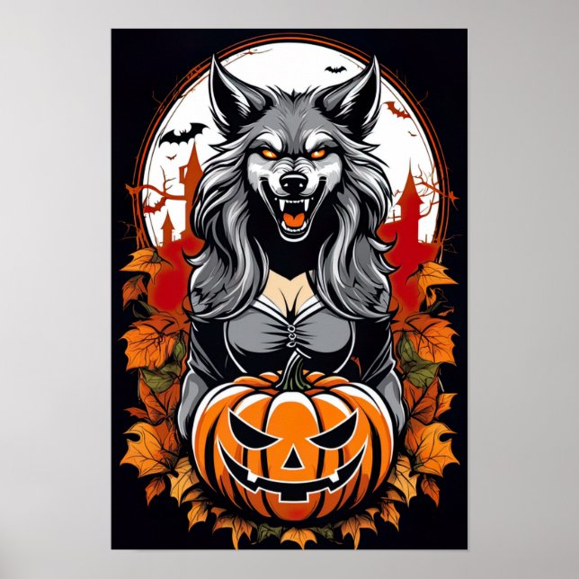 Affiche Métamorphose Lune, Loup-garou femelle (Devant)