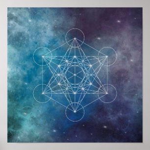 Affiche Métatron, chakra, zen, géométrie sacrée, ange