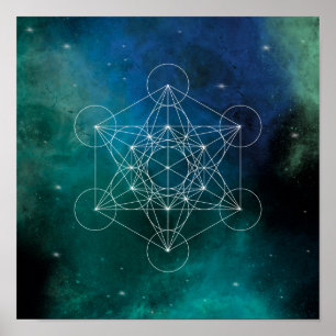 Affiche Metatron, chakra, zen, géométrique sacrée, ange, é