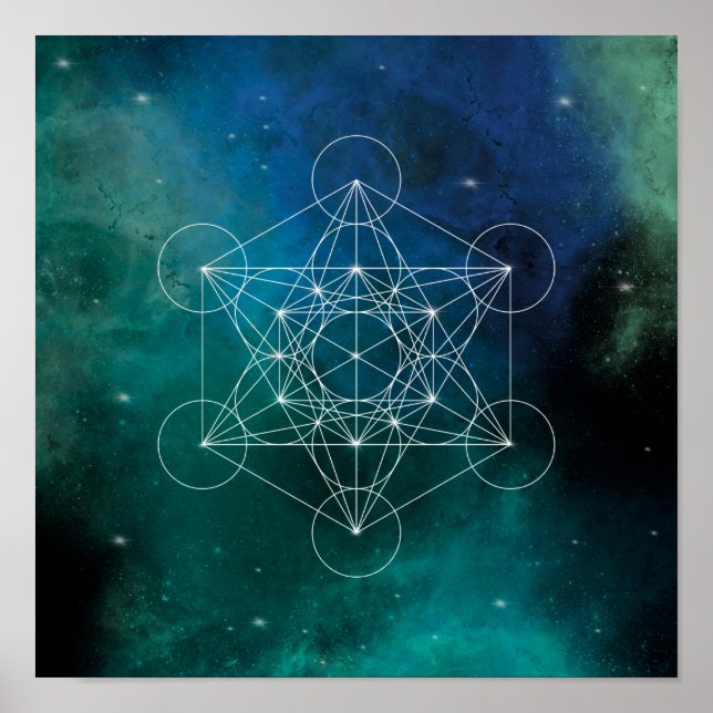 Affiche Metatron, chakra, zen, géométrique sacrée, ange, é (Devant)