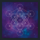 Affiche métatrone<br><div class="desc">métatron, géométrie sacrée, zen, chakra, reiki, chute, magnétisme, ciel, étoile, cosmos, galaxie</div>