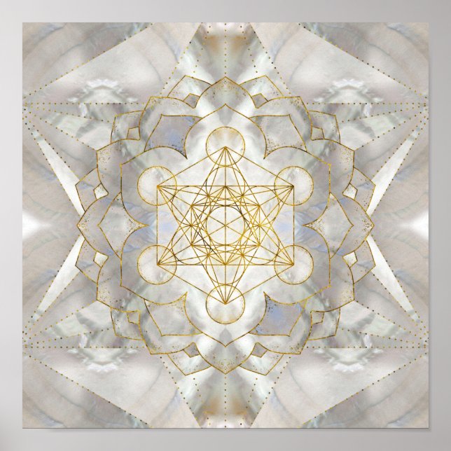 Affiche Métatron's Cube in lotus Sacred Geometry (Devant)