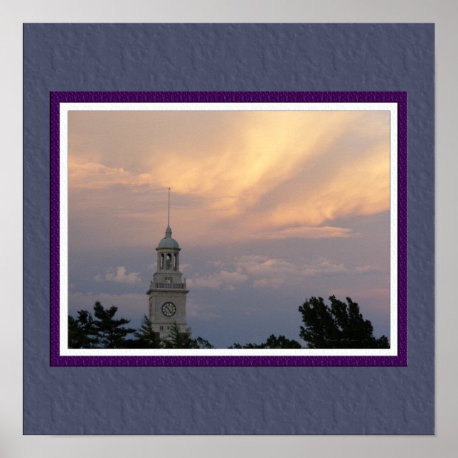 Affiche météo orageuse avec Faux Matting (Devant)