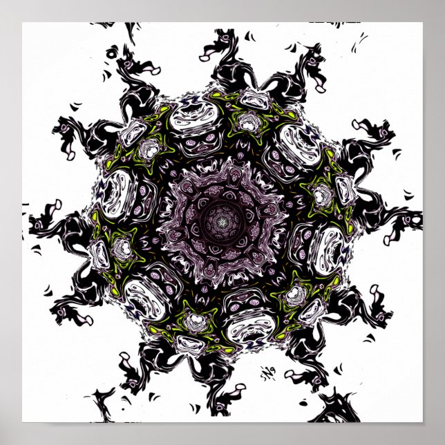 Affiche Météor monstre vivant v2 - motifs (Devant)