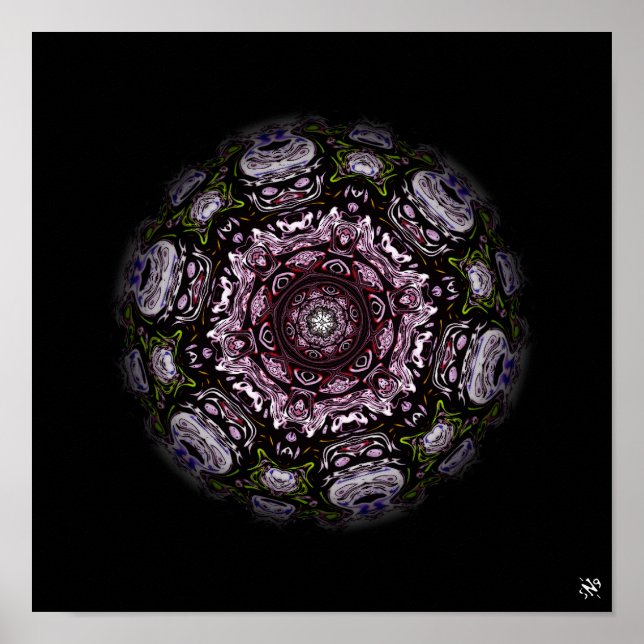 Affiche Météor monstre vivant v3 - motifs (Devant)