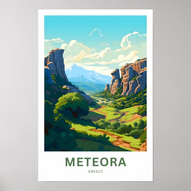 Affiche Meteora Grèce Imprimer (Devant)