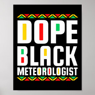 Affiche Météorologue noir américain d'histoire de la drogu